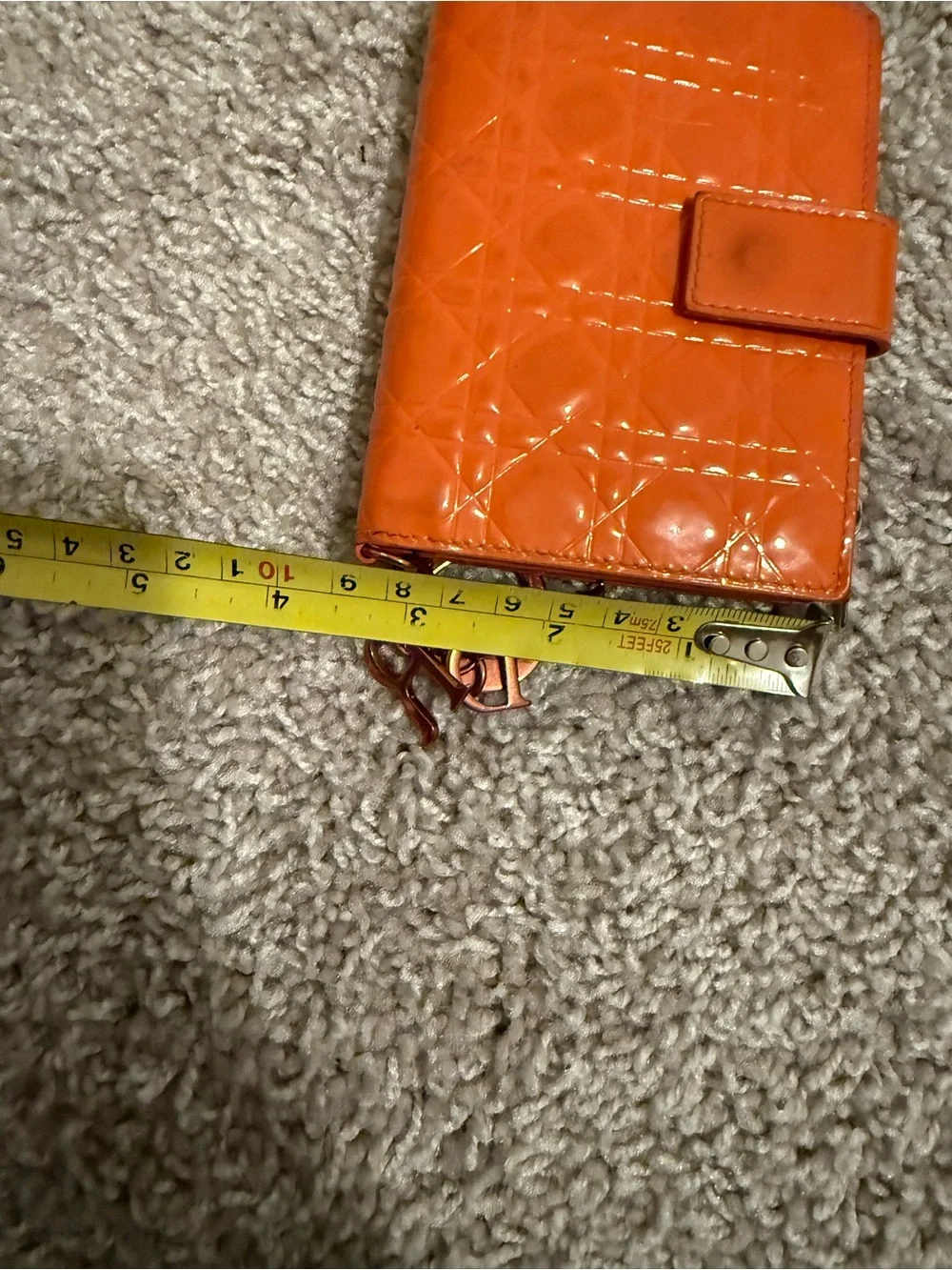 Dior Quilted Wallet with Keychain